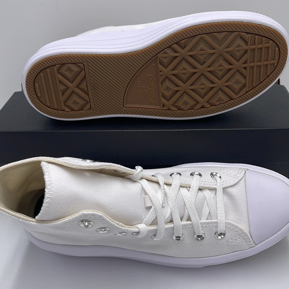 Converse WMNS CTAS MOVE HI
WHITE/NATURAL IVORY/BLACK 568498C Platforms Sneakers - Picture 3 of 16